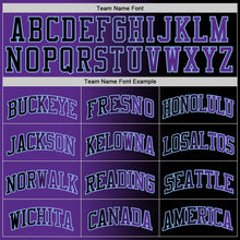 Load image into Gallery viewer, Custom Black Purple-Light Blue Authentic Gradient Fashion Basketball Jersey