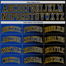 Load image into Gallery viewer, Custom Black Royal-Gold Authentic Gradient Fashion Basketball Jersey