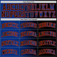 Load image into Gallery viewer, Custom Black Royal-Orange Authentic Gradient Fashion Basketball Jersey