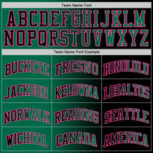 Load image into Gallery viewer, Custom Black Kelly Green-Pink Authentic Gradient Fashion Basketball Jersey