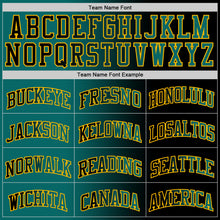 Load image into Gallery viewer, Custom Black Teal-Gold Authentic Gradient Fashion Basketball Jersey