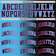 Load image into Gallery viewer, Custom Black Sky Blue-Pink Authentic Gradient Fashion Basketball Jersey