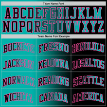 Load image into Gallery viewer, Custom Black Aqua-Pink Authentic Gradient Fashion Basketball Jersey