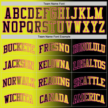 Load image into Gallery viewer, Custom Black Neon Yellow-Pink Authentic Gradient Fashion Basketball Jersey