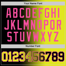 Load image into Gallery viewer, Custom Black Neon Yellow-Pink Authentic Gradient Fashion Basketball Jersey