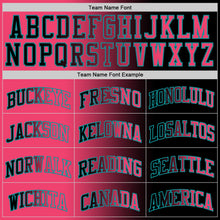 Load image into Gallery viewer, Custom Black Neon Pink-Teal Authentic Gradient Fashion Basketball Jersey