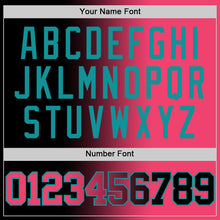 Load image into Gallery viewer, Custom Black Neon Pink-Teal Authentic Gradient Fashion Basketball Jersey
