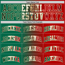 Load image into Gallery viewer, Custom Red Vintage Mexican Flag Kelly Green-Cream Authentic Gradient Fashion Basketball Jersey