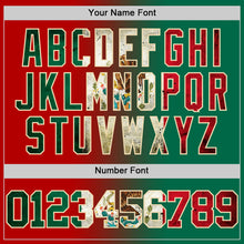 Load image into Gallery viewer, Custom Red Vintage Mexican Flag Kelly Green-Cream Authentic Gradient Fashion Basketball Jersey