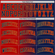 Load image into Gallery viewer, Custom Navy Red-Old Gold Authentic Gradient Fashion Basketball Jersey