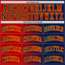 Load image into Gallery viewer, Custom Navy Red-Gold Authentic Gradient Fashion Basketball Jersey