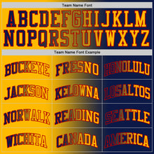 Load image into Gallery viewer, Custom Navy Gold-Red Authentic Gradient Fashion Basketball Jersey