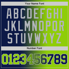 Load image into Gallery viewer, Custom Navy Neon Green-Gray Authentic Gradient Fashion Basketball Jersey