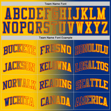 Load image into Gallery viewer, Custom Royal Yellow-Orange Authentic Gradient Fashion Basketball Jersey