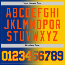 Load image into Gallery viewer, Custom Royal Yellow-Orange Authentic Gradient Fashion Basketball Jersey