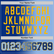 Load image into Gallery viewer, Custom Royal Light Blue-Gold Authentic Gradient Fashion Basketball Jersey