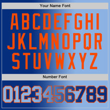 Load image into Gallery viewer, Custom Royal Light Blue-Orange Authentic Gradient Fashion Basketball Jersey