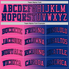 Load image into Gallery viewer, Custom Royal Pink-Black Authentic Gradient Fashion Basketball Jersey