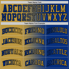 Load image into Gallery viewer, Custom Royal Old Gold-Black Authentic Gradient Fashion Basketball Jersey