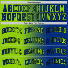 Load image into Gallery viewer, Custom Royal Neon Green-Black Authentic Gradient Fashion Basketball Jersey