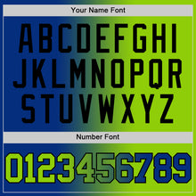 Load image into Gallery viewer, Custom Royal Neon Green-Black Authentic Gradient Fashion Basketball Jersey