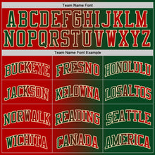 Load image into Gallery viewer, Custom Green Red-Cream Authentic Gradient Fashion Basketball Jersey
