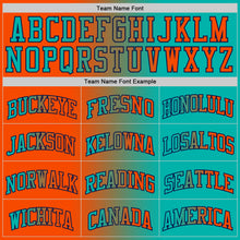 Load image into Gallery viewer, Custom Aqua Orange-Navy Authentic Gradient Fashion Basketball Jersey