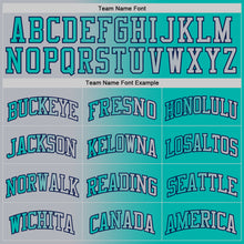 Load image into Gallery viewer, Custom Aqua Gray-Navy Authentic Gradient Fashion Basketball Jersey