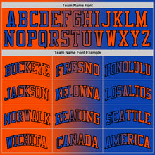 Load image into Gallery viewer, Custom Thunder Blue Orange-Black Authentic Gradient Fashion Basketball Jersey