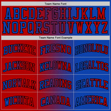 Load image into Gallery viewer, Custom Thunder Blue Red-Black Authentic Gradient Fashion Basketball Jersey