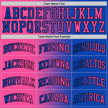 Load image into Gallery viewer, Custom Thunder Blue Pink-Black Authentic Gradient Fashion Basketball Jersey