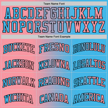 Load image into Gallery viewer, Custom Sky Blue Medium Pink-Black Authentic Gradient Fashion Basketball Jersey