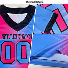 Load image into Gallery viewer, Custom Purple Yellow-Black Mesh Authentic Gradient Fashion Scratch Football Jersey