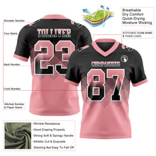 Load image into Gallery viewer, Custom Black Medium Pink-White Mesh Authentic Gradient Square Shape 7V7 Flag Football Jersey