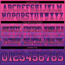 Load image into Gallery viewer, Custom Pink Purple-Black Mesh Authentic Gradient Square Shape Flag Football Jersey