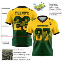 Load image into Gallery viewer, Custom Yellow Green-Black Mesh Authentic Gradient Square Shape 7V7 Flag Football Jersey