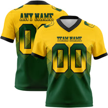 Load image into Gallery viewer, Custom Yellow Green-Black Mesh Authentic Gradient Square Shape 7V7 Flag Football Jersey