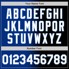 Load image into Gallery viewer, Custom Black White Royal-Light Blue Authentic Gradient Fashion Baseball Jersey