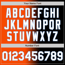 Load image into Gallery viewer, Custom Black White Orange-Light Blue Authentic Gradient Fashion Baseball Jersey