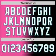 Load image into Gallery viewer, Custom Black White Pink-Teal Authentic Gradient Fashion Baseball Jersey