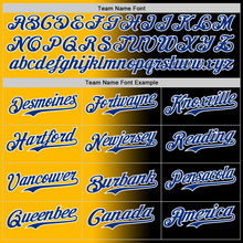 Load image into Gallery viewer, Custom Black Royal Gold-White Authentic Gradient Fashion Baseball Jersey