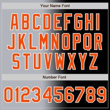 Load image into Gallery viewer, Custom Black Orange Gray-White Authentic Gradient Fashion Baseball Jersey