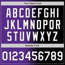 Load image into Gallery viewer, Custom Black White-Purple Authentic Gradient Fashion Baseball Jersey