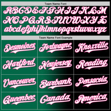 Load image into Gallery viewer, Custom Black White Kelly Green-Pink Authentic Gradient Fashion Baseball Jersey