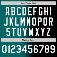 Load image into Gallery viewer, Custom Black White-Teal Authentic Gradient Fashion Baseball Jersey