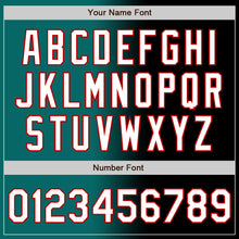 Load image into Gallery viewer, Custom Black White Teal-Red Authentic Gradient Fashion Baseball Jersey