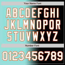 Load image into Gallery viewer, Custom Black White Ice Blue-Orange Authentic Gradient Fashion Baseball Jersey