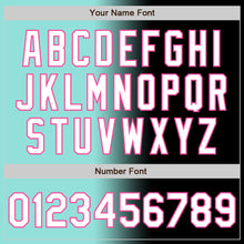 Load image into Gallery viewer, Custom Black White Ice Blue-Pink Authentic Gradient Fashion Baseball Jersey