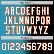 Load image into Gallery viewer, Custom Black White Panther Blue-Orange Authentic Gradient Fashion Baseball Jersey