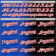 Load image into Gallery viewer, Custom Black White Thunder Blue-Red Authentic Gradient Fashion Baseball Jersey